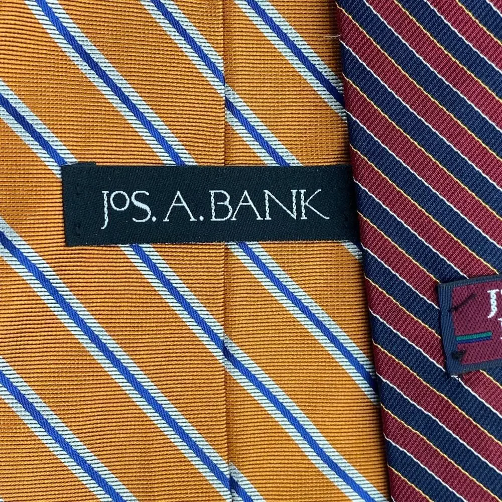 Lot of 13 JOS A BANK 100% Silk Necktie Striped Paisley Geometric Ties USA VTG